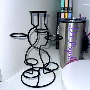 Black Multi-Sphere Tower Holder Crystals Rocks Precious Gem Spheres Price for 1